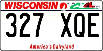 WI license plate 327XQE