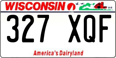WI license plate 327XQF