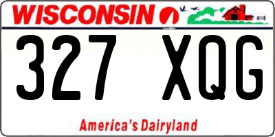 WI license plate 327XQG