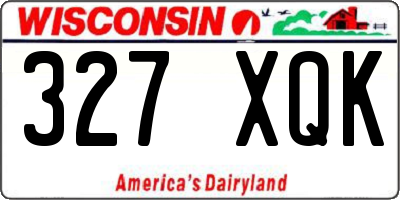 WI license plate 327XQK