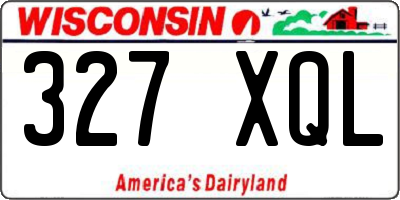 WI license plate 327XQL