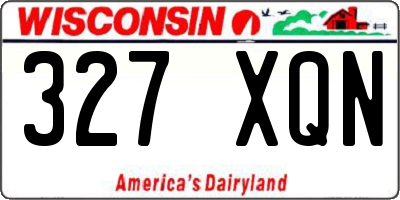 WI license plate 327XQN