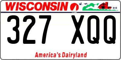 WI license plate 327XQQ