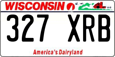 WI license plate 327XRB