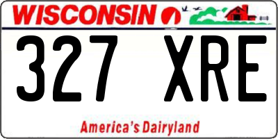 WI license plate 327XRE