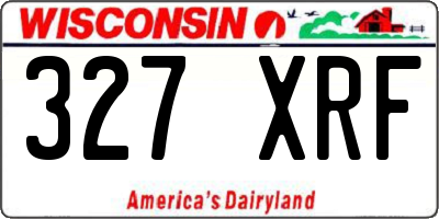 WI license plate 327XRF