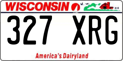 WI license plate 327XRG