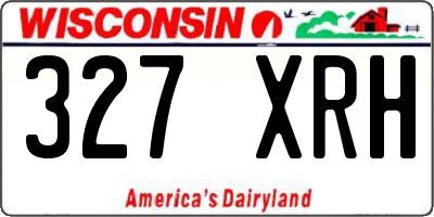 WI license plate 327XRH