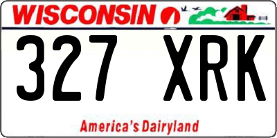 WI license plate 327XRK