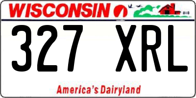 WI license plate 327XRL