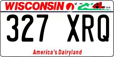 WI license plate 327XRQ