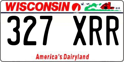 WI license plate 327XRR