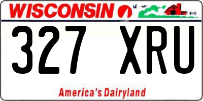 WI license plate 327XRU