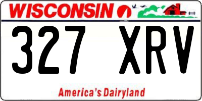 WI license plate 327XRV