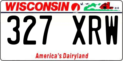 WI license plate 327XRW