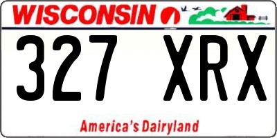 WI license plate 327XRX