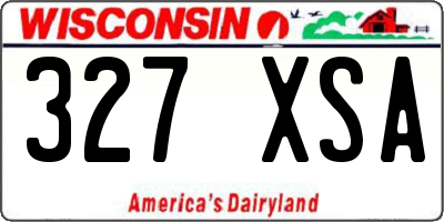 WI license plate 327XSA