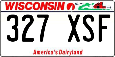 WI license plate 327XSF