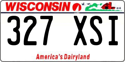 WI license plate 327XSI