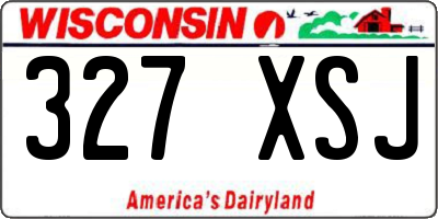 WI license plate 327XSJ