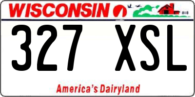 WI license plate 327XSL