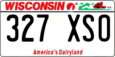WI license plate 327XSO
