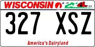 WI license plate 327XSZ