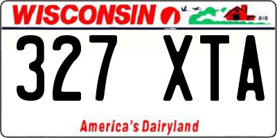 WI license plate 327XTA