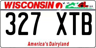 WI license plate 327XTB