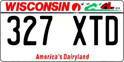 WI license plate 327XTD