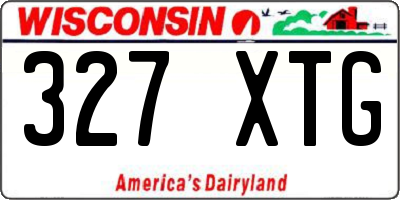 WI license plate 327XTG