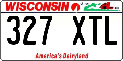 WI license plate 327XTL