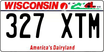 WI license plate 327XTM