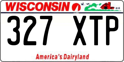WI license plate 327XTP