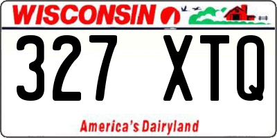 WI license plate 327XTQ