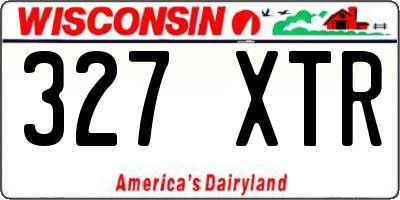 WI license plate 327XTR