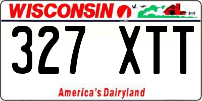 WI license plate 327XTT