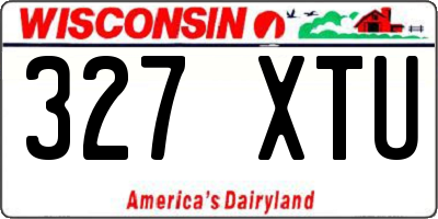 WI license plate 327XTU