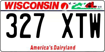 WI license plate 327XTW