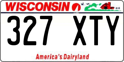 WI license plate 327XTY