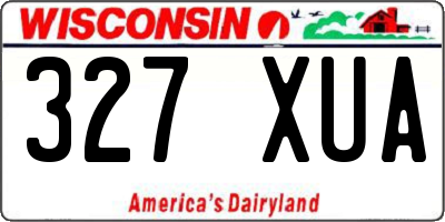 WI license plate 327XUA