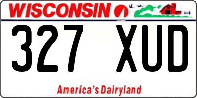 WI license plate 327XUD