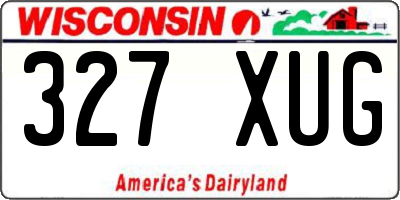 WI license plate 327XUG