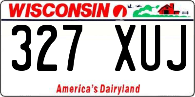 WI license plate 327XUJ