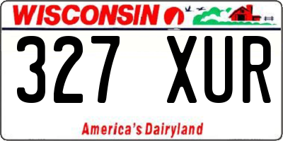 WI license plate 327XUR