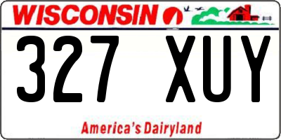 WI license plate 327XUY