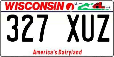 WI license plate 327XUZ