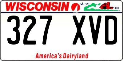 WI license plate 327XVD