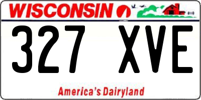 WI license plate 327XVE