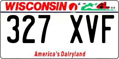 WI license plate 327XVF